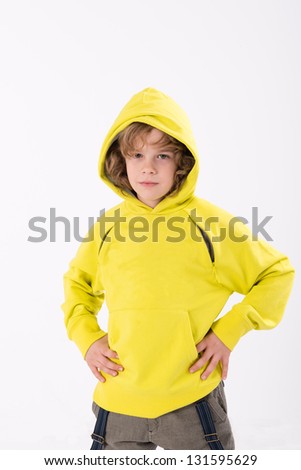 boy in a hooded sweat shirt