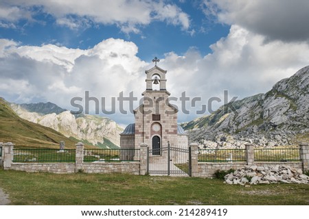 Church in the mountains of Montenegro