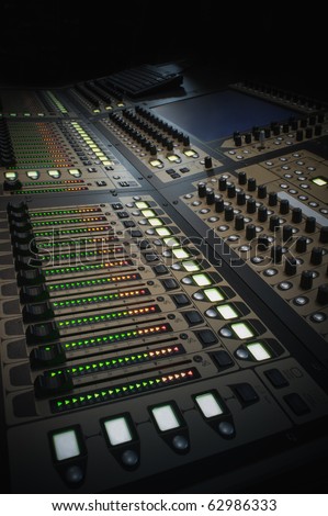 Big Mixer on a stage during a sound check
