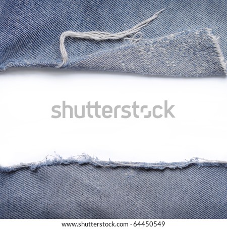 ripped vintage jeans texture with blank space for text