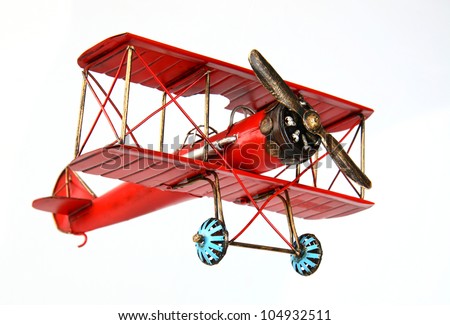 Vintage model airplane, retro style