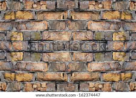 the seamless background of red ceramic bricks
