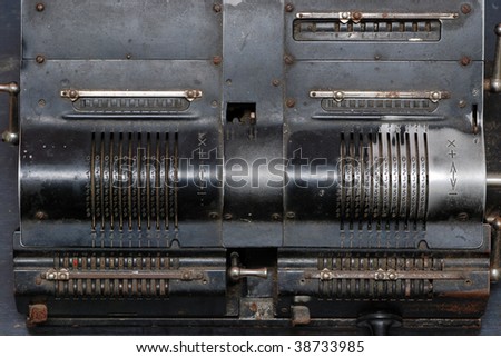 Vintage calculating machine background