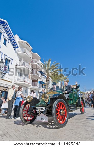 SITGES, SPAIN - MARCH 11: A 1914 Renault on the second phase of the \