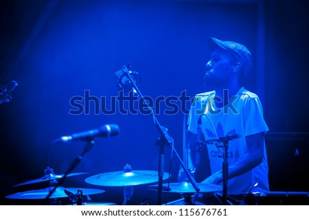 BARCELONA - SEP 22: Spanish singer Macaco performs at the \