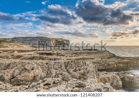 Dwajra Bay in the Maltese island of Gozo.