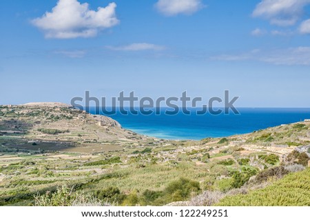 Ramla Bay, located on the northern side of the Maltese island of Gozo.