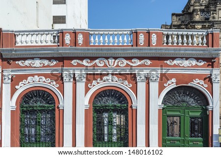 Padilla House facade in San Miguel de Tucuman, Tucuman province, northern Argentina.