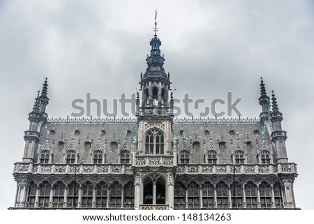 The Maison du Roi (King\'s House) or Broodhuis (Bread house) on Grand Place (Grote Markt), the central square of Brussels, the most important and  memorable landmark in Brussels, Belgium.