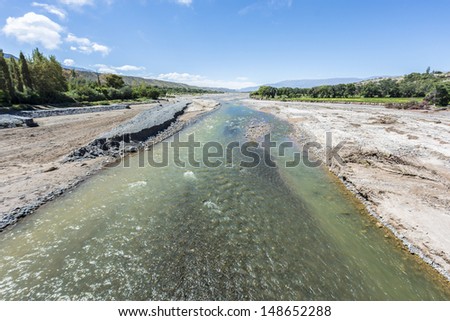 Calchaqui River along Calchaqui Valleys in Salta Province, northern Argentina