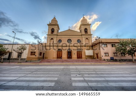 Del Rosario church in Cafayate city in Salta province, northern Argentina.