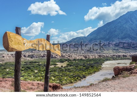 Quebrada de las Conchas along Route 68 near Cafayate city in Salta Province, northern Argentina