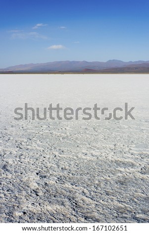 The Salinas Grandes salt flats in Jujuy province, northern Argentina.