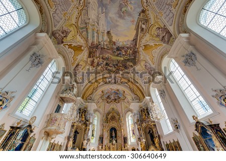 RIETZ, AUSTRIA - AUGUST 02, 2014: Saint Anthony of Padua church in Rietz, Sonnenplateau, western Innsbruck, Austria