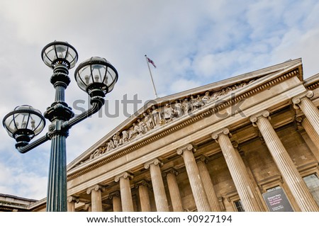 British Museum main entrance at London, England