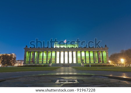 Altes Museum (Old Museum) located on Museum Island, a UNESCO-designated World Heritage Site on Berlin, Germany