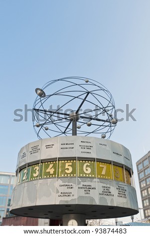 The Weltzeituhr (World Clock) at Alexanderplatz in Berlin