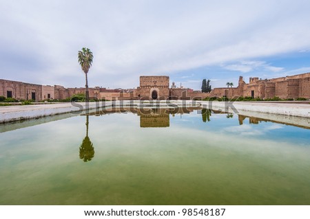 El Badi Palace Audience Pavilion at Marrakech, Morocco