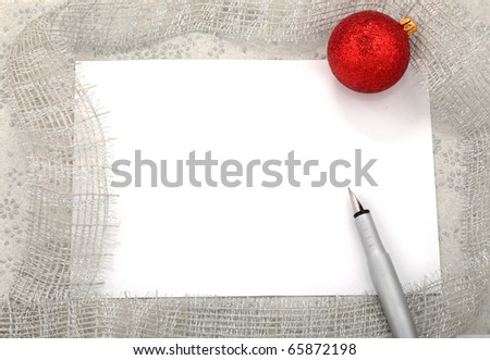 Christmas silver letter