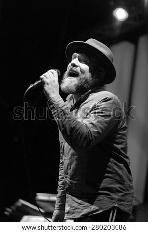 MOSCOW - 12 FEBRUARY, 2015 : Alex Clare performing live in Russia at Yotaspace nightclub