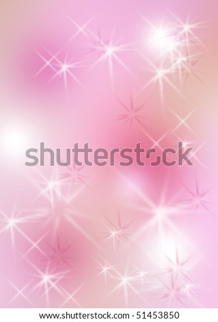 delicate pink background with lights and stars