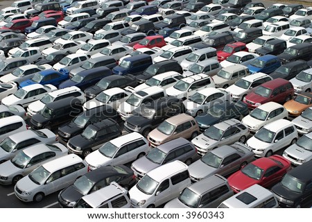 Japanese used car auction lot