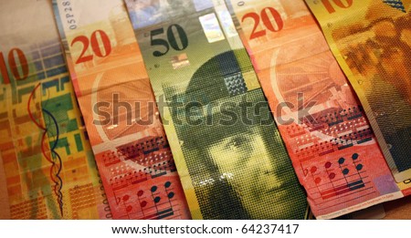 currency - selection of Swiss Francs (10, 20, 50)