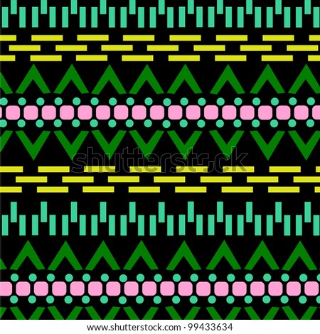 Aztec Pattern Stock Vector Illustration 99433634 : Shutterstock