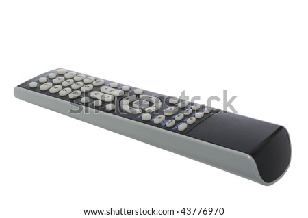 TV remote isolated on white with clipping path