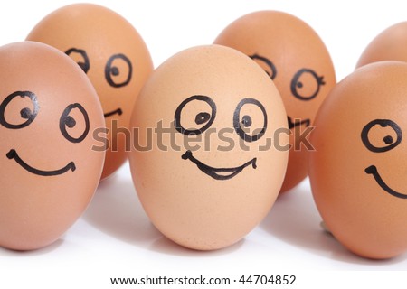 Eggs With Faces. eggs face character