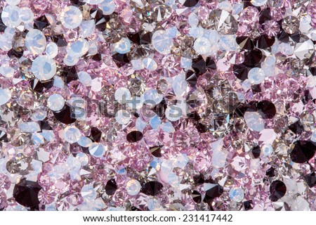 Many small diamond jewel stones, luxury background