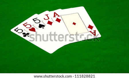 Poker. Combination Three of a Kind