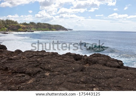 Mauritius island ocean landscape , Gris-gris beach