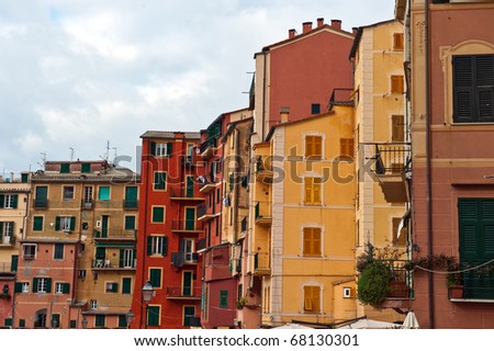 Camogli, Italy, houses, italy, village, old europe, sea, travel, holidays, picturesque, colorful, building, landscape, winter tourism