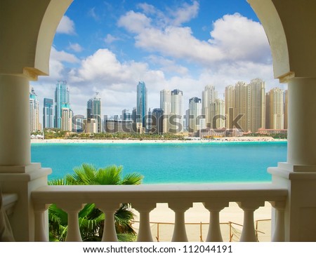 Dubai city, view from villa