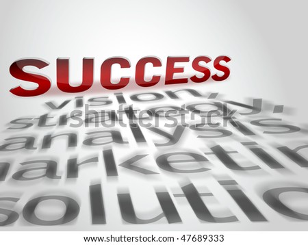 success with text in light background