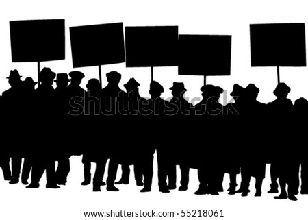 protest silhouette