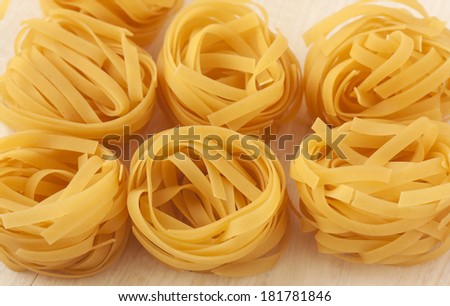 Tagliatelle italian noodles