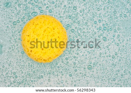 closeup shot of sponge and bubbles texture background