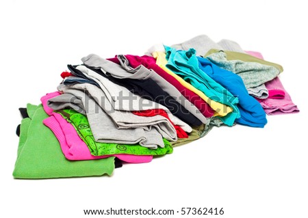 pile of woman clothes