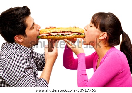 person eating sandwich