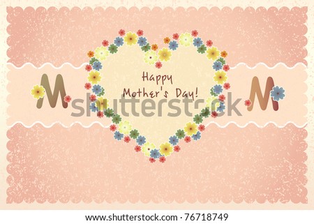 Abstract card for the holiday Mother\'s Day \