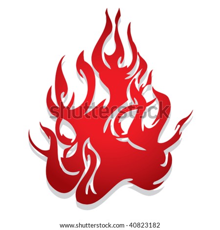 stock vector Tattoo flames vector design