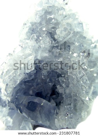 celestite semigem geode crystals geological mineral isolated