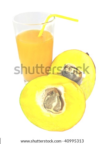 mango juice with mango fruit