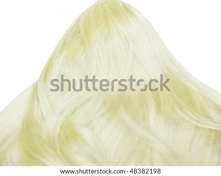 blond hair wave isolated on white background