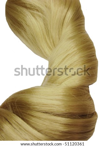 dark gingery hair wave isolated on white background