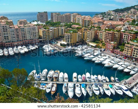 stock photo Harbor of Monte Carlo Monaco
