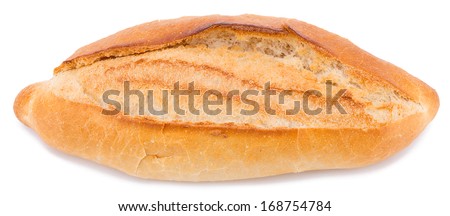 Turkish bread consumed by big majority of Turkish people isolated on white background