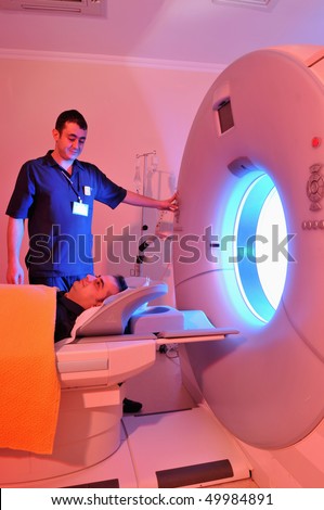 Magnetic Resonance Imaging machine -a series of dramatically lightened MRI.